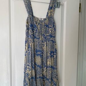 Roxy Blue and Cream Floral Mini Dress